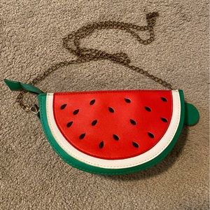 Watermelon slice cross body faux leather purse handbag chain strap cute kawaii